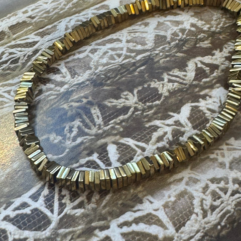 “Pyrite” faceted / stone bracelet